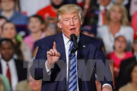 Ông Donald Trump trong chiến dịch vận động tranh cử ở bang Bắc Carolina, Mỹ ngày 14/10 vừa qua. (Ảnh: AFP/TTXVN)