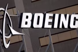 Logo của hãng Boeing tại El Segundo, California, Mỹ ngày 25/1/2011. (Nguồn: AP/TTXVN) 