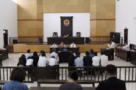 Toàn cảnh phiên tòa. (Ảnh: Văn Điệp/TTXVN)