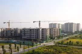 Một góc dự án nhà ở thu nhập thấp Đặng Xá, huyện Gia Lâm (giai đoạn 2). (Ảnh: Tuấn Anh/TTXVN)