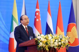 Thủ tướng Nguyễn Xuân Phúc, Chủ tịch ASEAN 2020 phát biểu khai mạc. (Ảnh: Thống Nhất/TTXVN)
