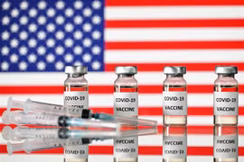 Hình ảnh mô phỏng vắcxin ngừa COVID-19 của Mỹ. (Ảnh: AFP/TTXVN)
