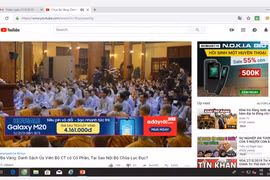 Một nhãn hàng quảng cáo xuất hiện trong clip có nội dung phản động, xuyên tạc trên Youtube. (Ảnh chụp màn hình)