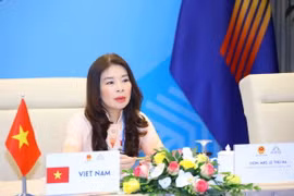 Phó Chủ nhiệm Ủy ban Đối ngoại của Quốc hội Lê Thu Hà. (Ảnh: Nguyễn Điệp/TTXVN)