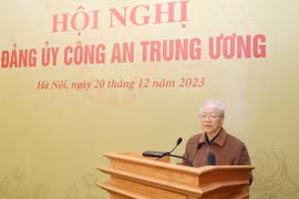Tổng Bí thư Nguyễn Phú Trọng tại hội nghị. (Ảnh: Trí Dũng/TTXVN)
