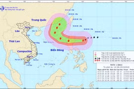 Chùm ảnh đường đi và vị trí cơn bão. (Nguồn: nchmf.gov)