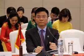 Bộ trưởng Tư pháp Lê Thành Long tại hội nghị. (Ảnh: Phạm Kiên/TTXVN)