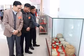 Khách tham quan cổ vật tại một bảo tàng. (Ảnh: Đinh Tuấn/TTXVN)