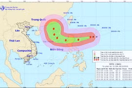 Chùm ảnh đường đi và vị trí cơn bão. (Nguồn:nchmf.gov)