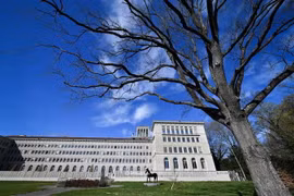 Trụ sở Tổ chức Thương mại thế giới (WTO) tại Geneva của Thụy Sĩ. (Ảnh: AFP/TTXVN)