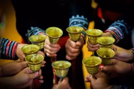 Điệu múa chuông thường được dùng trong các nghi lễ đặc biệt của người Dao. (Nguồn: Báo Lào Cai)
