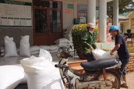 Xuất cấp gạo cho người dân. Ảnh minh họa. (Ảnh: TTXVN phát)
