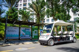FPT Software và Tập đoàn Ecopark đã thử nghiệm thành công xe tự hành trong khuôn viên khu đô thị. (Ảnh: FPT)