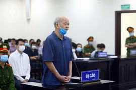Bị cáo Đào Quốc Việt, nguyên Giám đốc Công ty cổ phần vận tải và thương mại VEAM-Vetranco trả lời câu hỏi của Hội đồng xét sử tại phiên tòa. (Ảnh:An Đăng/TTXVN)
