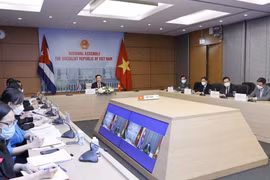 Quang cảnh hội đàm. (Ảnh: Doãn Tấn/TTXVN)