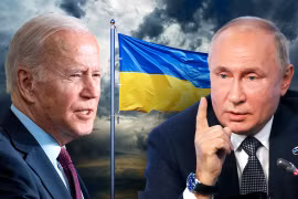 Tổng thống Mỹ Joe Biden (trái) điện đàm với Tổng thống Nga Vladimir Putin liên quan tới vấn đề Ukraine. (Ảnh: Fox News)