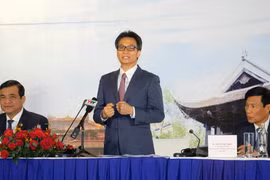  Phó Thủ tướng, Trưởng ban Chỉ đạo nhà nước về Du lịch Vũ Đức Đam phát biểu chỉ đạo tại Hội nghị toàn quốc về Du lịch năm 2020. (Ảnh: CTV/Vietnam+)