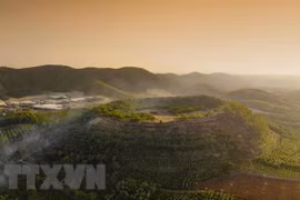 Vẻ kỳ vĩ của Công viên Địa chất Đăk Nông. (Ảnh: TTXVN phát)