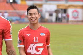 Tiền đạo Nguyễn Việt Phong tại câu lạc bộ Viettel. (Ảnh: FBNV)