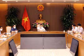 Phó Thủ tướng Chính phủ Vũ Đức Đam chủ trì cuộc họp. (Ảnh: Phạm Kiên/TTXVN)