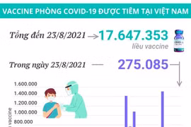 Hơn 17,6 triệu liều vaccine phòng COVID-19 đã được tiêm tại Việt Nam