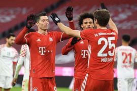 Bayern có chiến thắng hủy diệt ngay trận đầu tiên của năm 2021. (Nguồn: AFP)