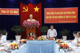 Đoàn công tác Ban Dân vận Trung ương làm việc với Tỉnh ủy Cà Mau