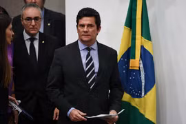 Bộ trưởng Tư pháp Brazil Sergio Moro thông báo từ chức. (Nguồn: AFP)