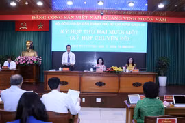 Quang cảnh Kỳ họp thứ 21, Hội đồng nhân dân Thành phố Hồ Chí Minh khóa IX. (Ảnh: Xuân Khu/TTXVN)