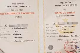 Người sử dụng văn bằng 2 Tiếng Anh Đại học Đông Đô cần liên hệ công an