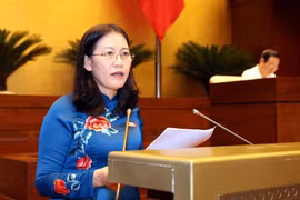 Chủ nhiệm Ủy ban Tư pháp của Quốc hội Lê Thị Nga. (Ảnh: Trọng Đức/TTXVN)