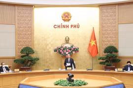 Thủ tướng Nguyễn Xuân Phúc phát biểu tại phiên họp Thường trực Chính phủ. (Ảnh: Thống Nhất/TTXVN)