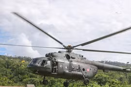 Một chiếc trực thăng Mi-17 của Không quân Peru. (Nguồn: infogate.cl)
