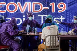 Một điểm xét nghiệm COVID-19 tại Jakarta, Indonesia, ngày 8/6/2020. (Ảnh: THX/TTXVN)