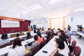 Các học viên tham gia khóa đào tạo nâng cao trình độ ngoại ngữ, chuẩn bị cho Năm Chủ tịch ASEAN 2020 của Việt Nam. (Ảnh: Đại sứ quán New Zealand)
