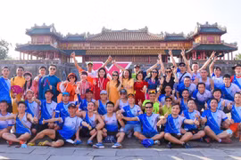 Hình ảnh hoạt động giải chạy trực tuyến UpRace 2022 vì cộng đồng tại Huế. (Ảnh: BTC) 