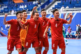 Đội tuyển futsal Việt Nam thắng 3-1 trước Saudi Arabia bằng lối chơi thuyết phục. (Ảnh: AFC) 