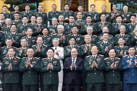 [Photo] Chủ tịch nước gặp mặt Ban liên lạc Cựu chiến binh Sư đoàn 341