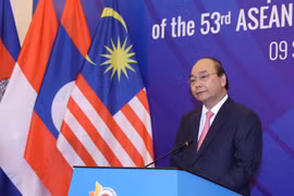 Thủ tướng Nguyễn Xuân Phúc, Chủ tịch ASEAN 2020 phát biểu. (Ảnh: Thống Nhất/TTXVN)