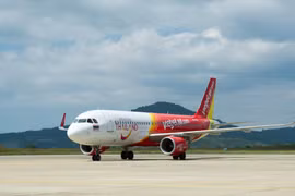 Máy bay của hãng hàng không Vietjet Air. (Ảnh: CTV/Vietnam+)