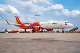 Máy bay của hãng hàng không Vietjet Air. (Ảnh: CTV/Vietnam+)