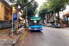 Xe buýt Hà Nội sẽ chạy lại tất cả các tuyến từ ngày 23/4. (Ảnh: Việt Hùng/Vietnam+)