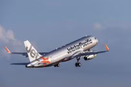 Máy bay của hãng hàng không Jetstar Pacific. (Ảnh: Tiến Sỹ/Vietnam+)