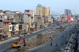 Hà Nội sẽ triển khai để đầu tư khép kín các đường vành đai Thủ đô trong thời gian tới để hoàn thiện hạ tầng giao thông. (Ảnh: Huy Hùng/TTXVN)