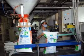 Sản xuất thức ăn gia súc, gia cầm và thủy sản tại Công ty TNHH De Heus (100% vốn đấu tư Hà Lan). (Ảnh: Danh Lam/TTXVN)