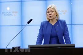 Thủ tướng Thụy Điển Magdalena Andersso. (Nguồn: AFP/TTXVN)