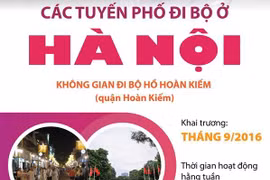 [Infographics] Khám phá 4 không gian đi bộ ở thủ đô Hà Nội