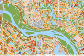 Hình ảnh quy hoạch phân khu sông Hồng hiển thị trên ứng dụng Meey Map 