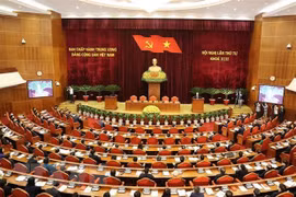 Toàn cảnh phiên bế mạc Hội nghị lần thứ tư, Ban Chấp hành Trung ương Đảng khóa XIII. (Ảnh: Trí Dũng/TTXVN) 