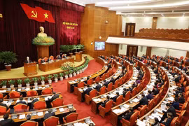 Quang cảnh hội nghị lần thứ 6 Ban Chấp hành Trung ương Đảng. (Nguồn: TTXVN)